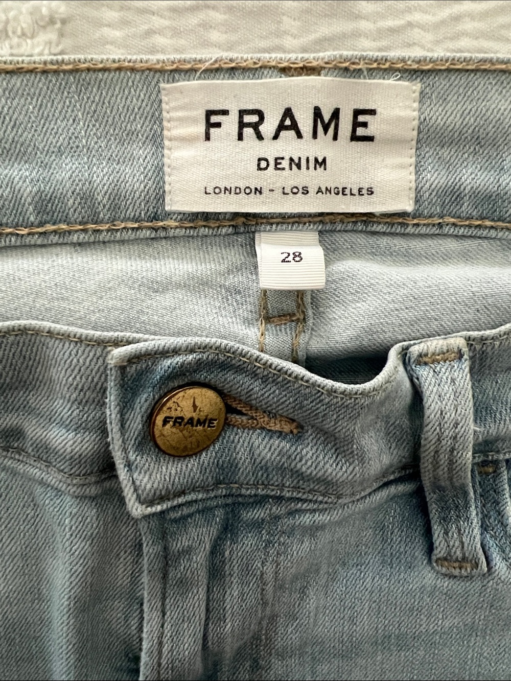 Frame Denim Light Wash stretch size 28 Women's Jeans